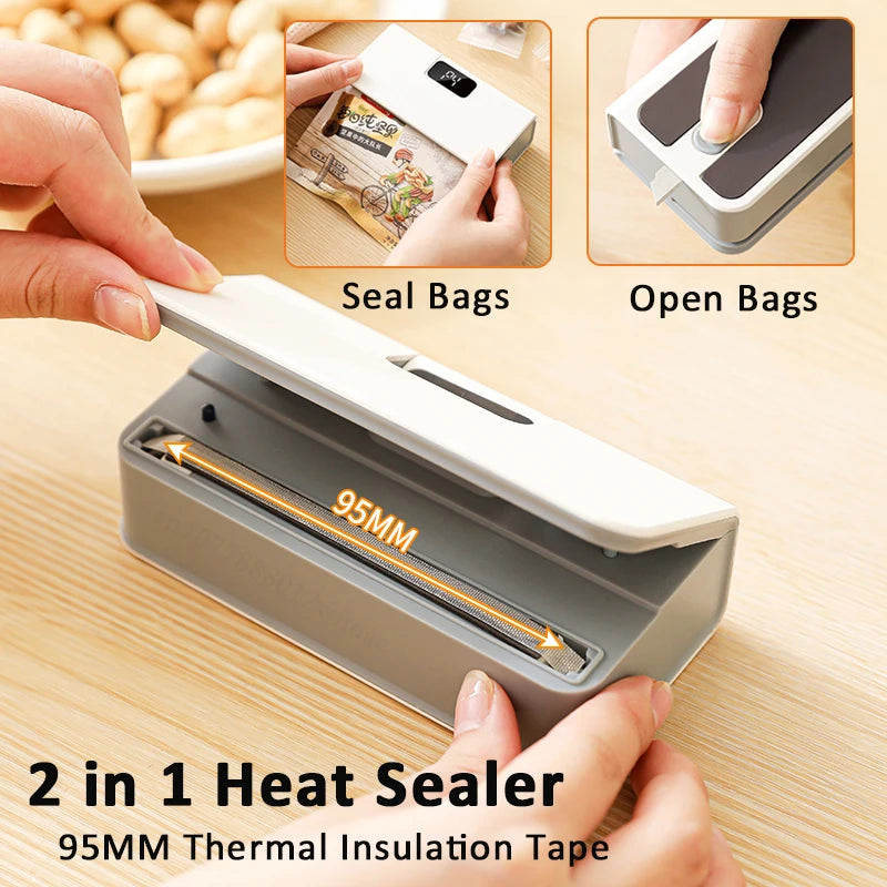 2-in-1 Mini Bag Sealer & Cutter – Rechargeable Heat Sealer